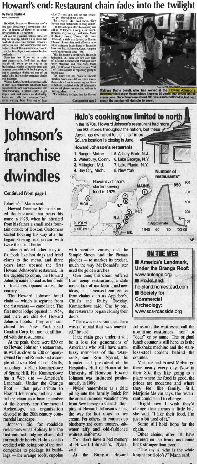 Howard Johnsons Restaurant - May 18 2005 Article - The End (newer photo)